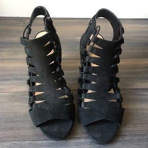 Vince Camuto Black Block Heel Sandals